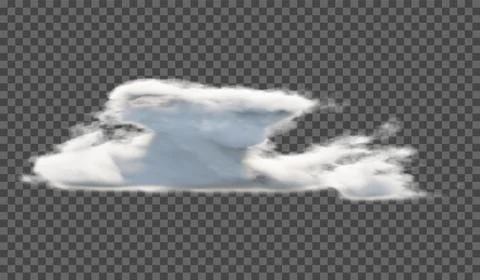 Vector illustration. Fluffy cloud or haze on a transparent background. Weathe Stock Illustration