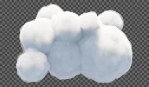 Vector illustration. Fluffy cloud or haze on a transparent background. Weathe Stock Illustration