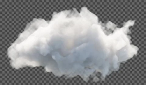Vector illustration. Fluffy cloud or haze on a transparent background. Weathe Stock Illustration