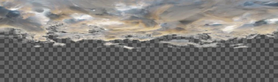 Vector illustration. Fluffy cloud or haze on a transparent background. Weat.. Stock Illustration