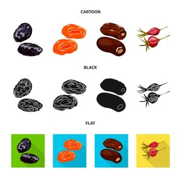 Vector illustration of food and raw symbol. Collection of food and nature vector Stock Illustration