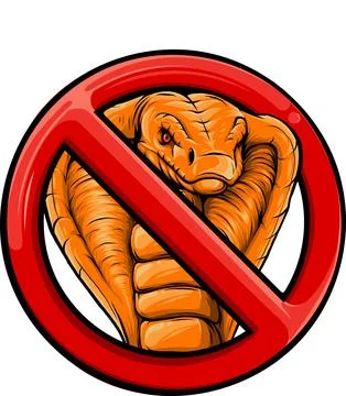 Vector illustration of Forbidden Cobra on white background Stock-Illustration