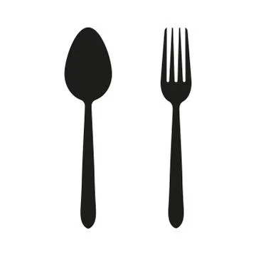 Vector illustration of fork and spoon. Isolated. Stock Illustration