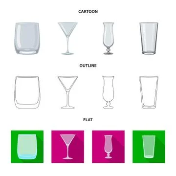 Vector illustration of form and celebration logo. Set of form and volume vector Stock Illustration