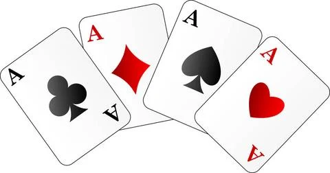 Vector illustration of four aces Abstract vector illustration of four aces... Stock Photos