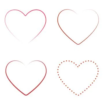 Vector illustration of four loops of hearts Valentine s Day Stock Illustration