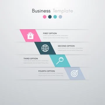Vector illustration of four square infographics Stock Illustration