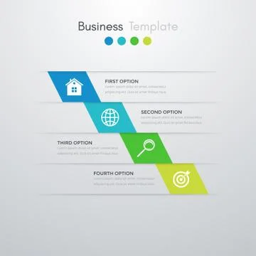 Vector illustration of four square infographics Stock Illustration