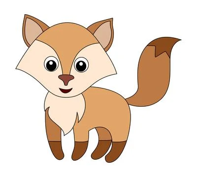 Vector illustration a fox is doing the smiling Stock Illustration