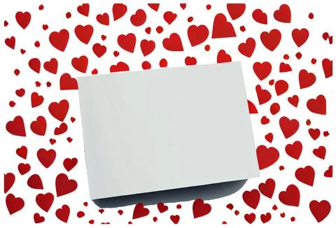 Vector illustration of frame background with heart spring concept Stock Illustration