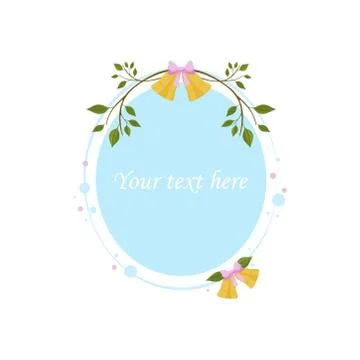 Vector illustration of a frame in blue color with place for your text and bel Stock Illustration