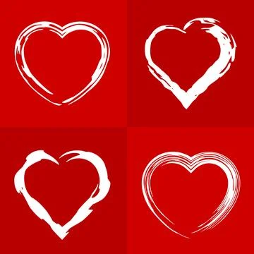 Vector illustration of frame hearts Stock Illustration