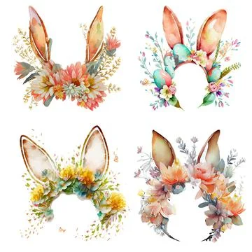 Vector illustration of frame theme easter and spring isolate Stock Illustration