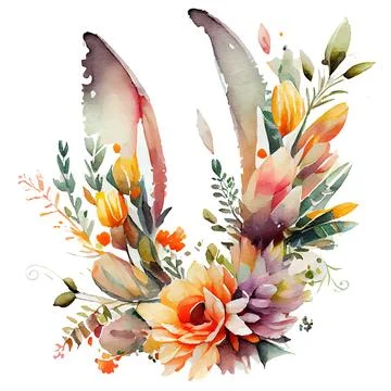 Vector illustration of frame theme easter and spring isolate 스톡 일러스트