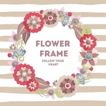 Vector illustration frame for wedding, anniversary, birthday and party.  Stock Illustration