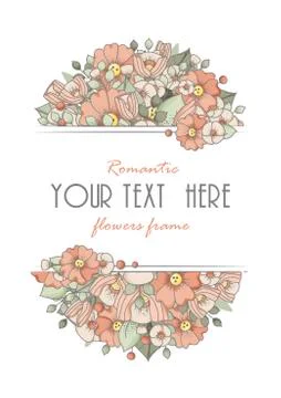 Vector illustration frame for wedding, anniversary, birthday and party.  Stock Illustration