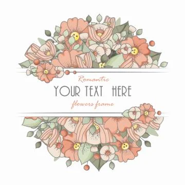 Vector illustration frame for wedding, anniversary, birthday and party.  Stock Illustration