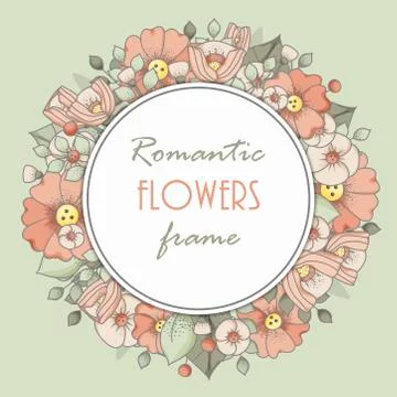 Vector illustration frame for wedding, anniversary, birthday and party.  Stock Illustration