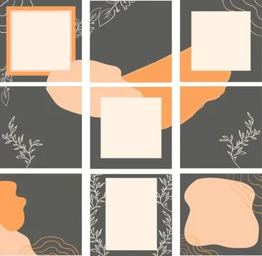 Vector illustration of frames of floral patterns Illustrazione stock