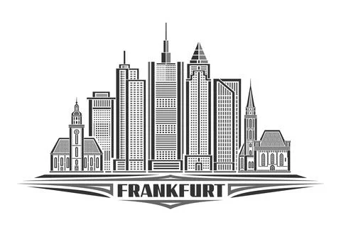 Vector illustration of Frankfurt Ilustración de archivo