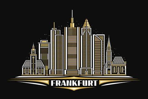 Vector illustration of Frankfurt Ilustración de archivo