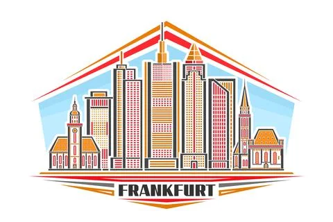Vector illustration of Frankfurt Ilustración de archivo