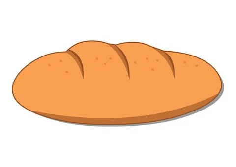 Vector illustration of french bread. Flat illustration of fresh bread Stock Illustration