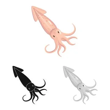 Vector illustration of fresh and restaurant icon. Set of fresh and marine vector Stock Illustration