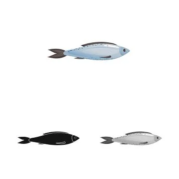 Vector illustration of fresh and restaurant logo. Collection of fresh and marine Stock Illustration