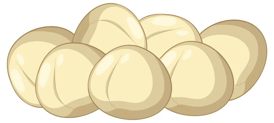 Vector Illustration of Fresh Bread Rolls in Pile Illustrazione stock