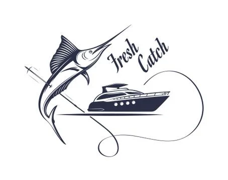 Vector Illustration of the Fresh Catch. Stock Illustration