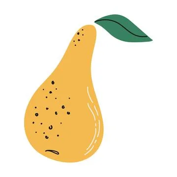 Vector illustration of fresh pear Stock Illustration