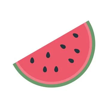 Vector illustration of fresh watermelon slices and cut fruit Stock Illustration