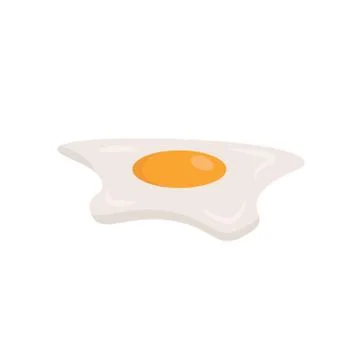 Vector illustration of a fried egg on a white background Stock Illustration