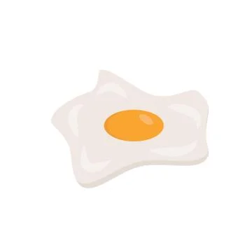 Vector illustration of a fried egg on a white background Stock Illustration