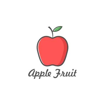 Vector illustration fruit apple icon flat design Stock Illustration