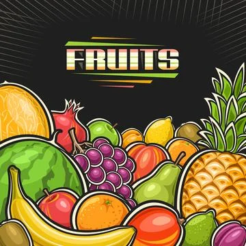 Vector illustration of Fruits Stock Illustration