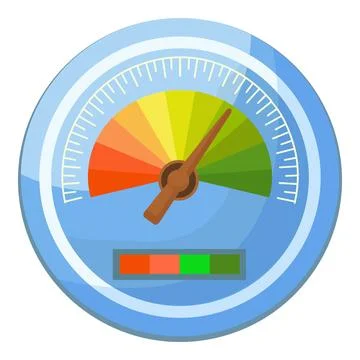 Vector illustration of a full color performance gauge Illustrazione stock