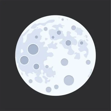 Vector illustration of full moon Stock Illustration