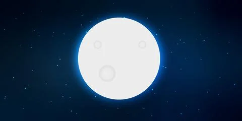 Vector illustration Full moon in the starry sky Stock Illustration