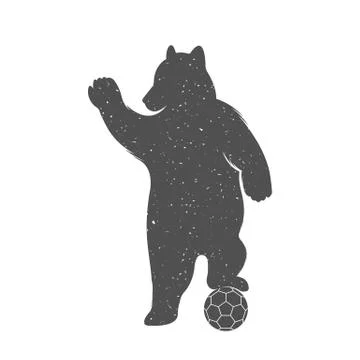 Vector Illustration Fun Bear Stock Illustration