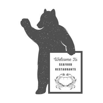 Vector Illustration Fun Bear Stock Illustration