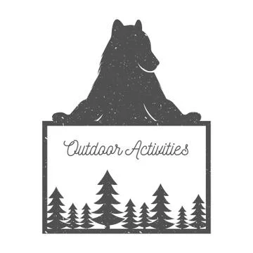 Vector Illustration Fun Bear Stock Illustration