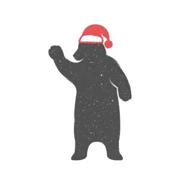 Vector Illustration Funny Bear Stock Illustration