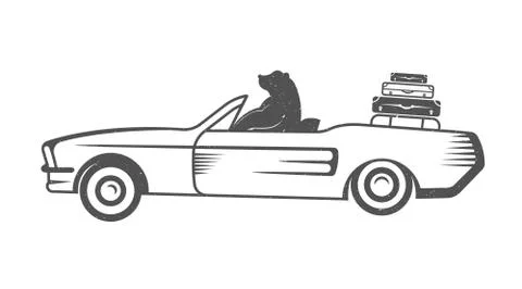 Vector Illustration Funny Bear Stock Illustration