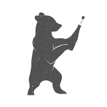 Vector Illustration Funny Bear Stock Illustration