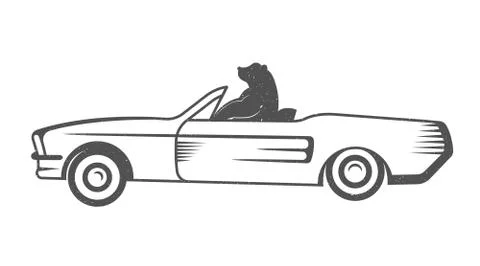 Vector Illustration Funny Bear Stock Illustration