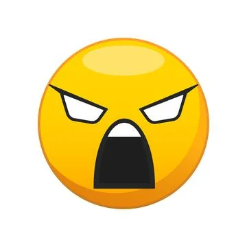 Vector illustration of fury face. Emoji for a chat. Stock Illustration