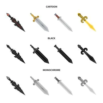 Vector illustration of game and armor logo. Collection of game and blade vector 스톡 일러스트