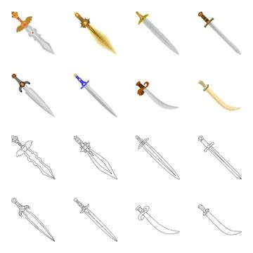 Vector illustration of game and armor sign. Collection of game and blade stock Stock Illustration